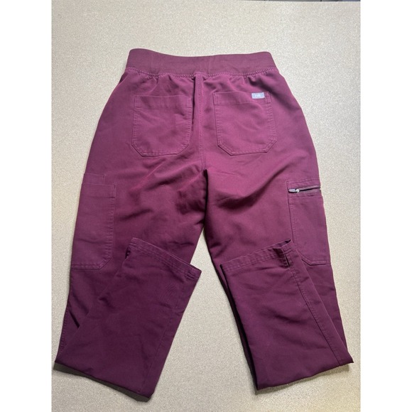 Figs Zamora Jogger Scrub Pants Women's Size M‎ Technical Collection Burgundy $79 - Picture 4 of 5
